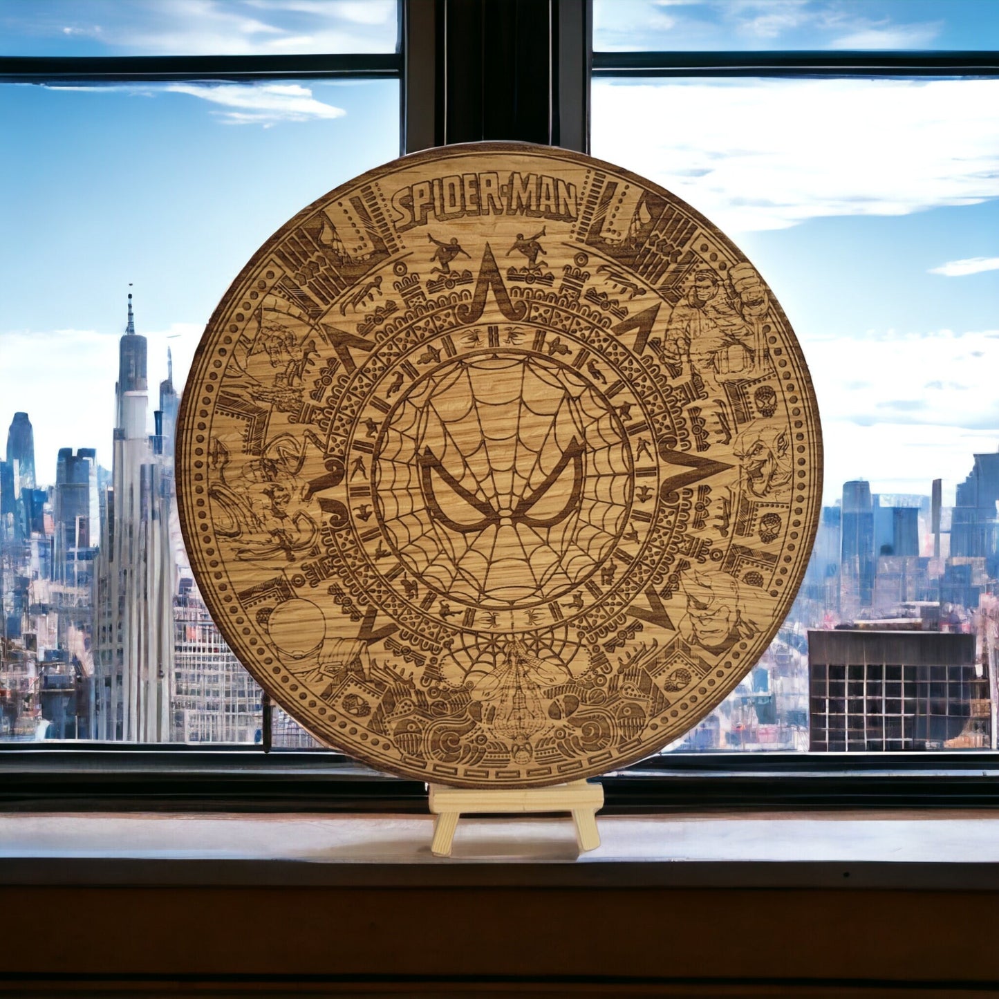 Spiderman Wall Art - Aztec Calendar