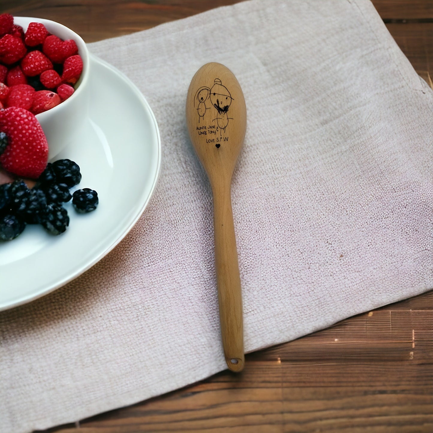 Personalised Baking Spoon, Children's Drawing