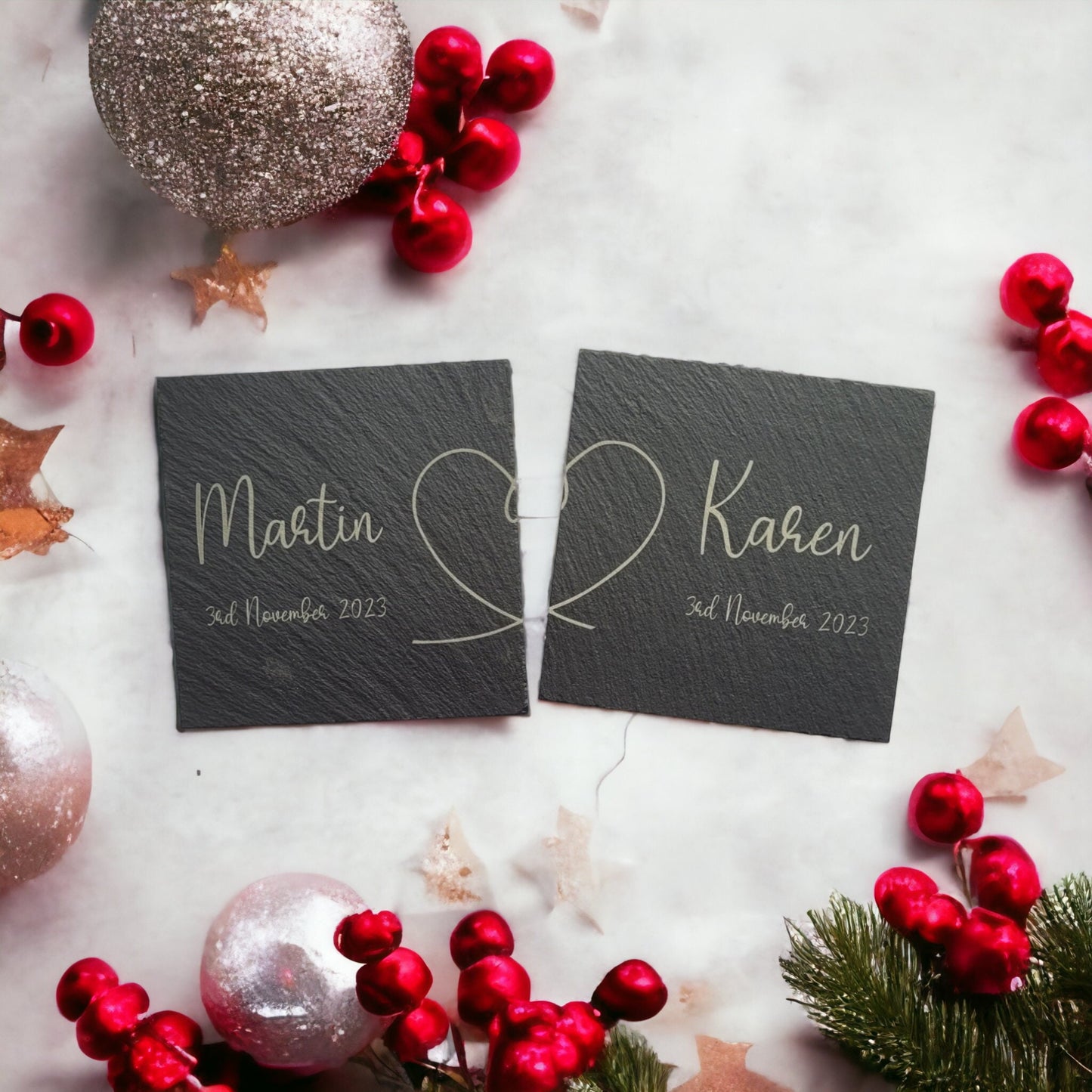 Personalised Couples Coaster Set