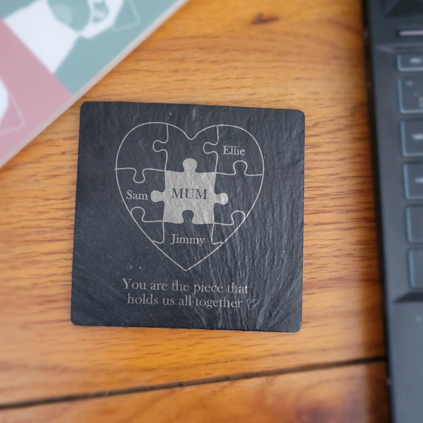 Personalised Mothers Slate Coaster