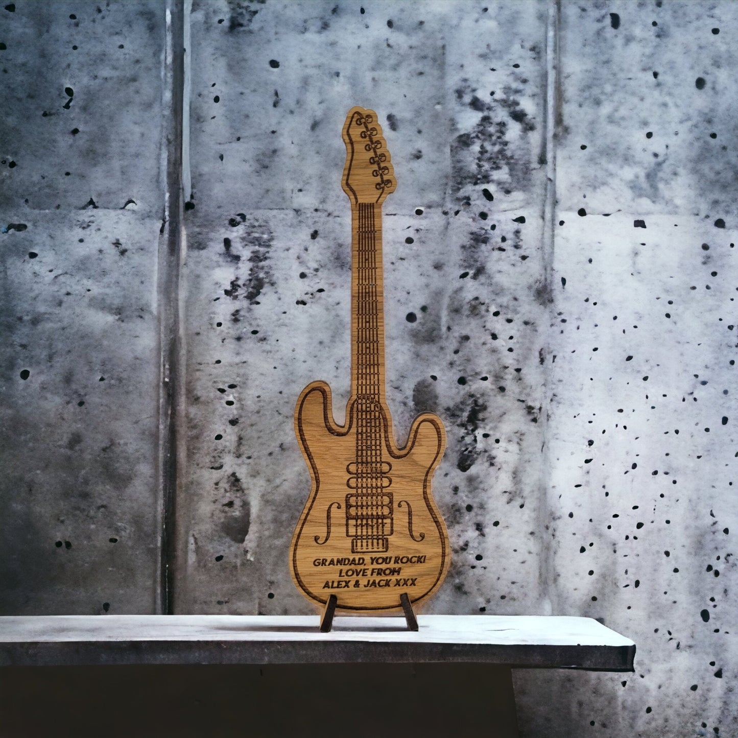 Personalised Electric Guitar Standing Plaque