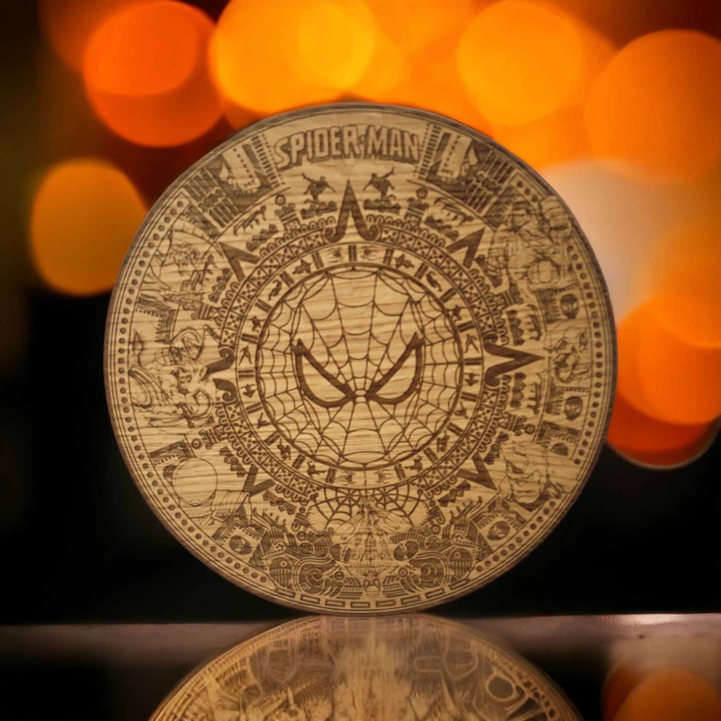 Spiderman Wall Art - Aztec Calendar