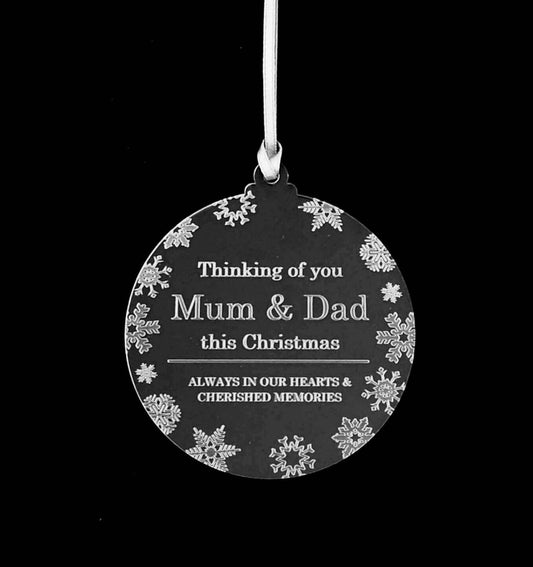 Memorial Tribute Christmas Tree Bauble