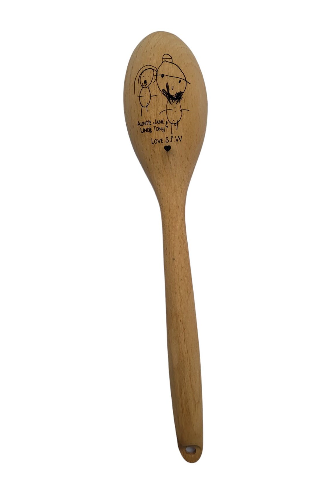 Personalised Baking Spoon, Children's Drawing