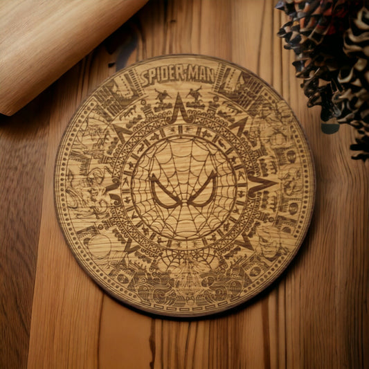 Spiderman Wall Art - Aztec Calendar