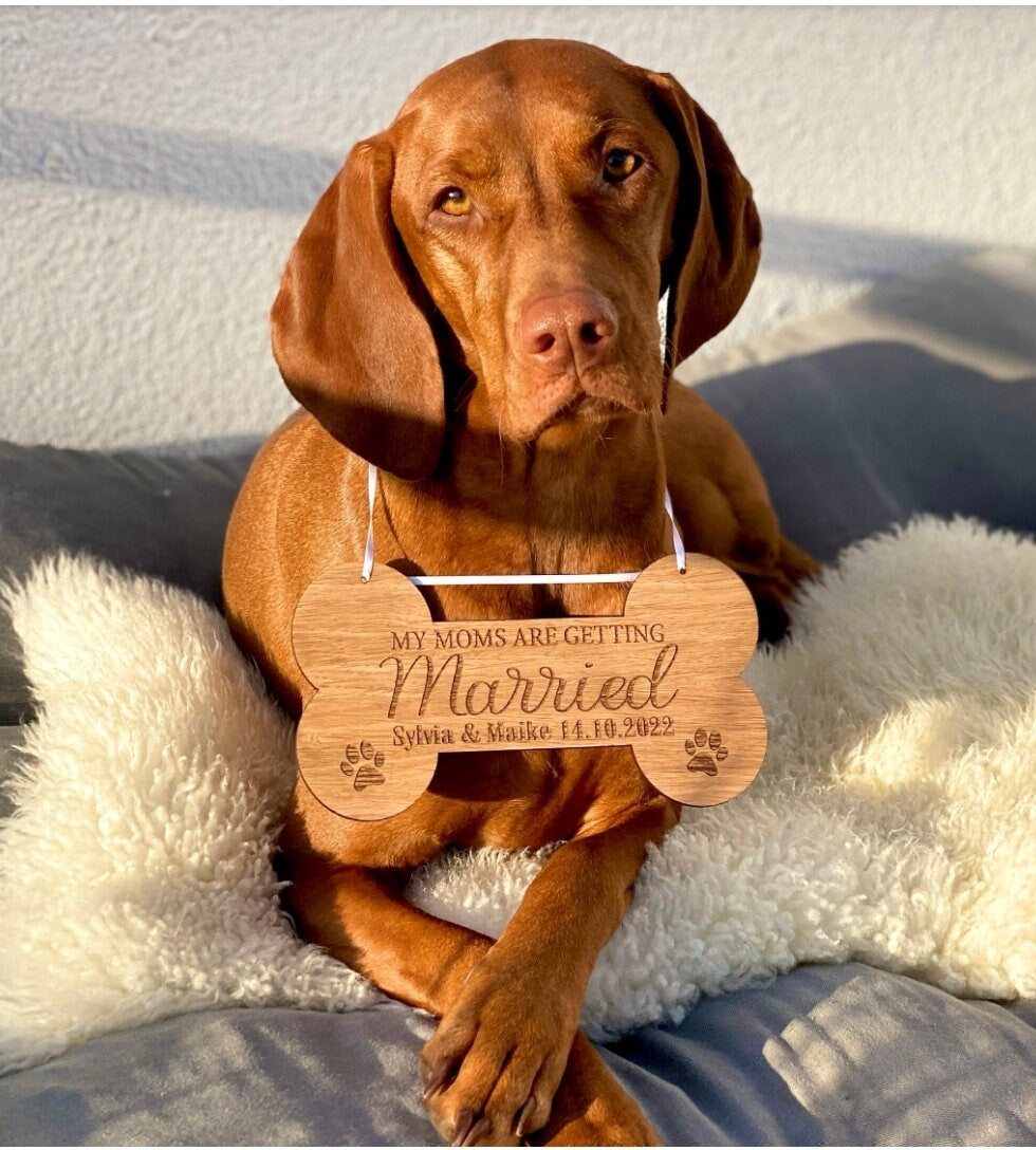 Extra Large Personalised Wedding Dog Sign - Photo Prop