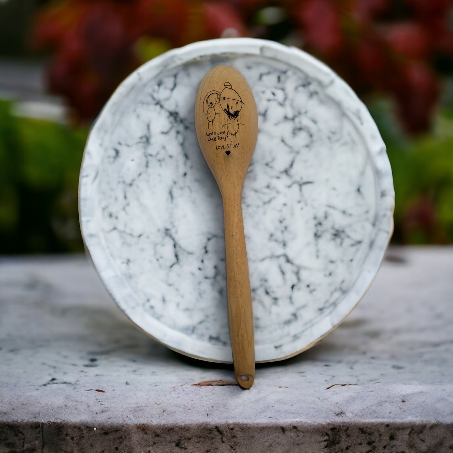 Personalised Baking Spoon, Children's Drawing
