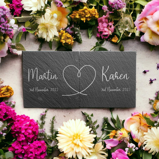 Personalised Couples Coaster Set