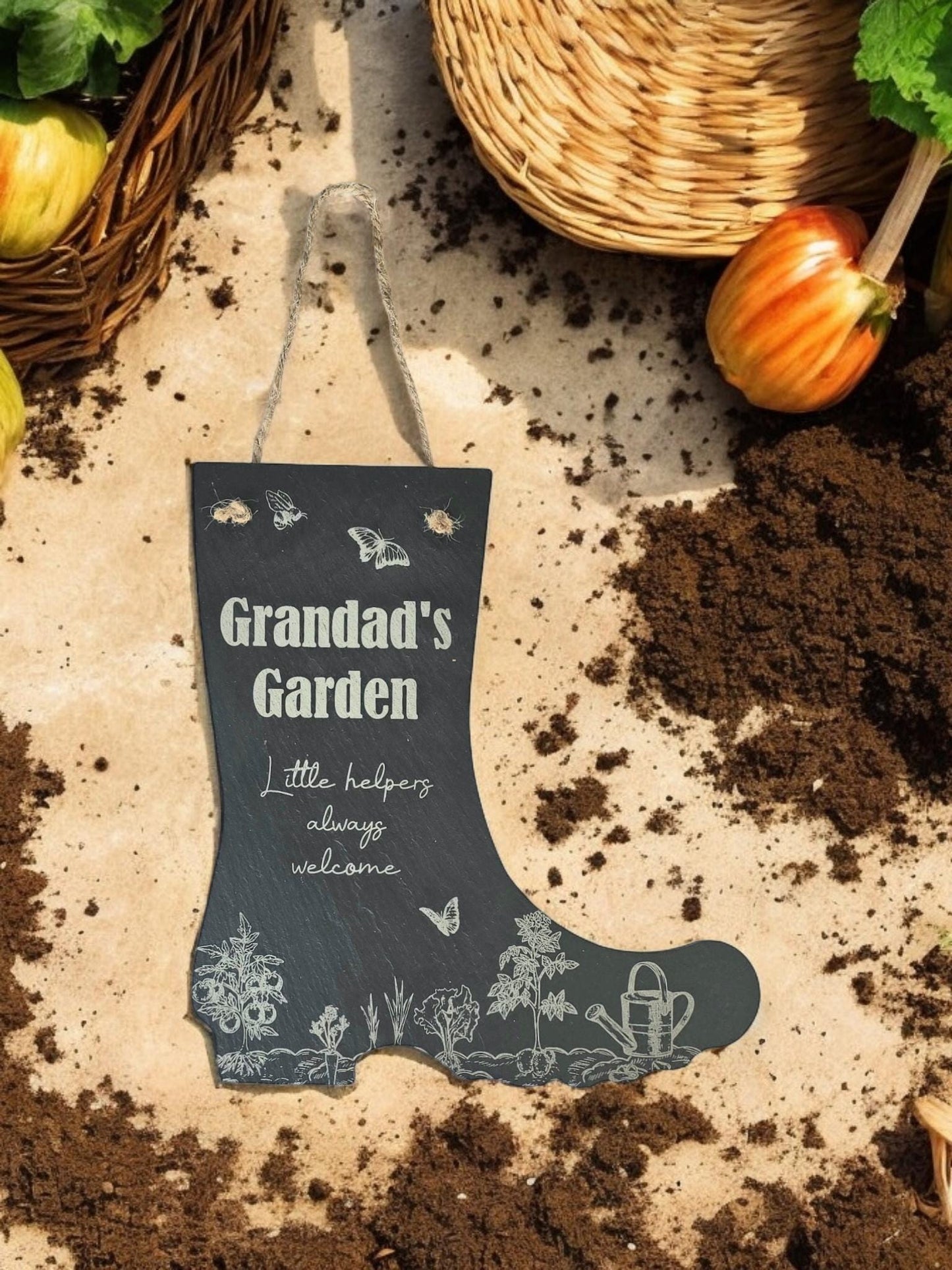 Granddad's Garden Sign, Grandma's Garden Plaque