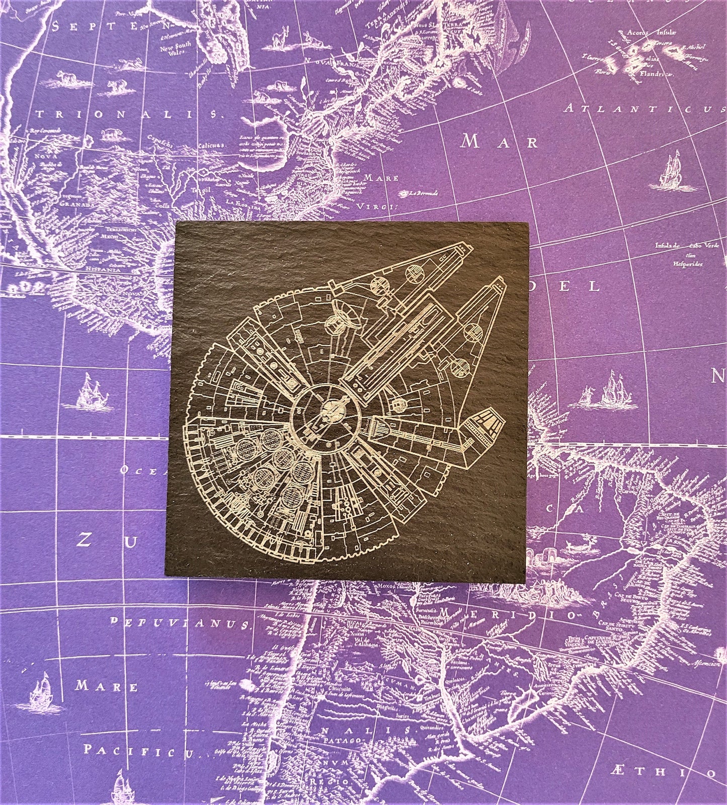 Millennium Falcon Slate Coaster