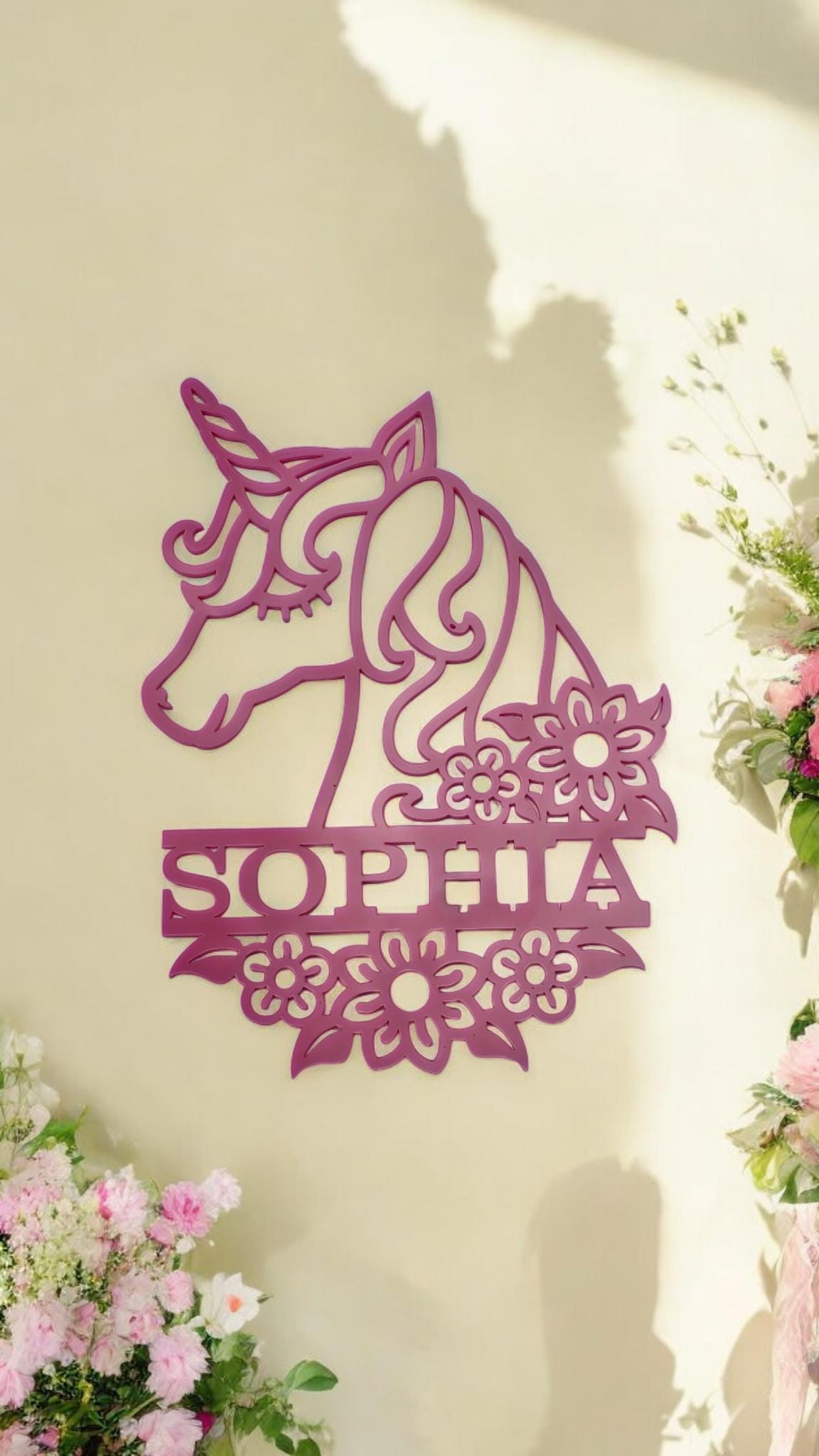 Personalised Unicorn Wall Sign#
