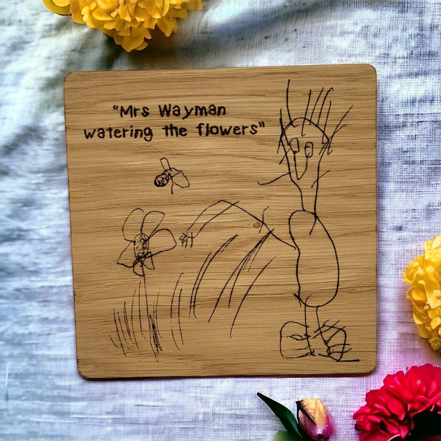 Custom Children's drawing Gift - Personalised Coaster