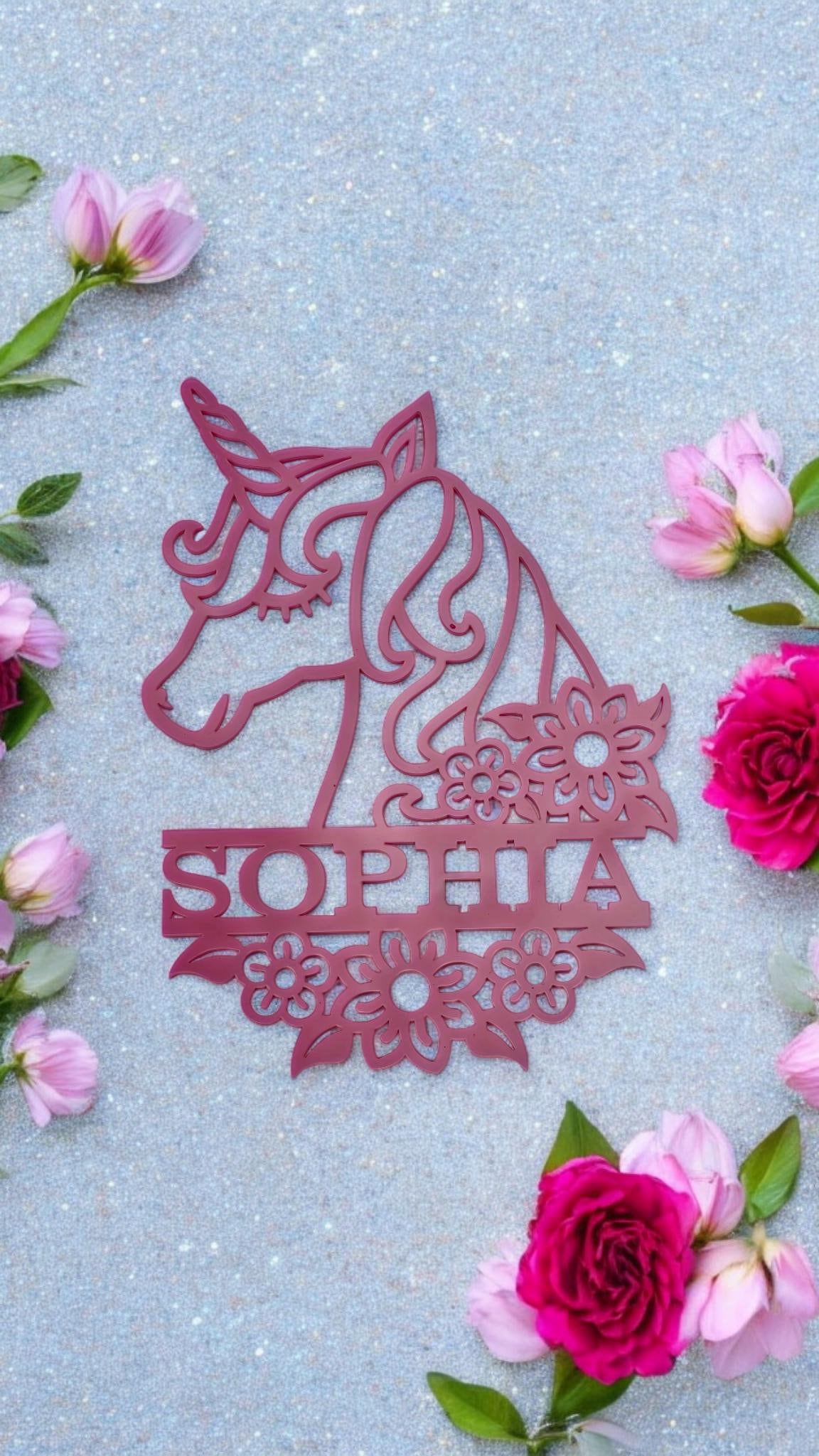 Personalised Unicorn Wall Sign#
