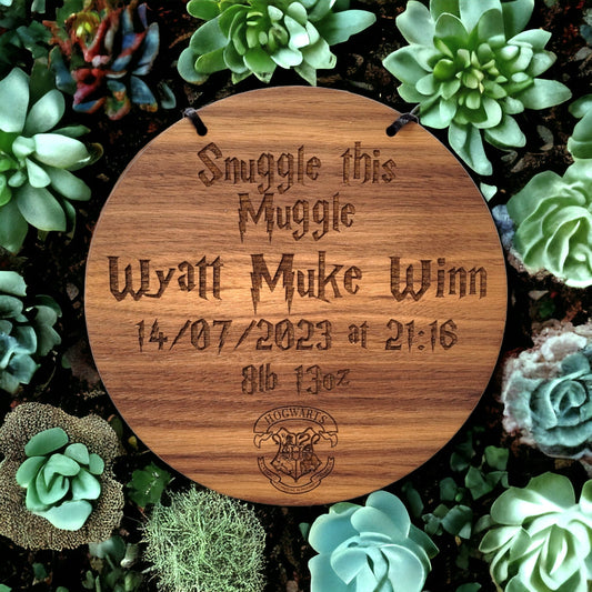 Wizard New Baby Birth Announcement Plaque