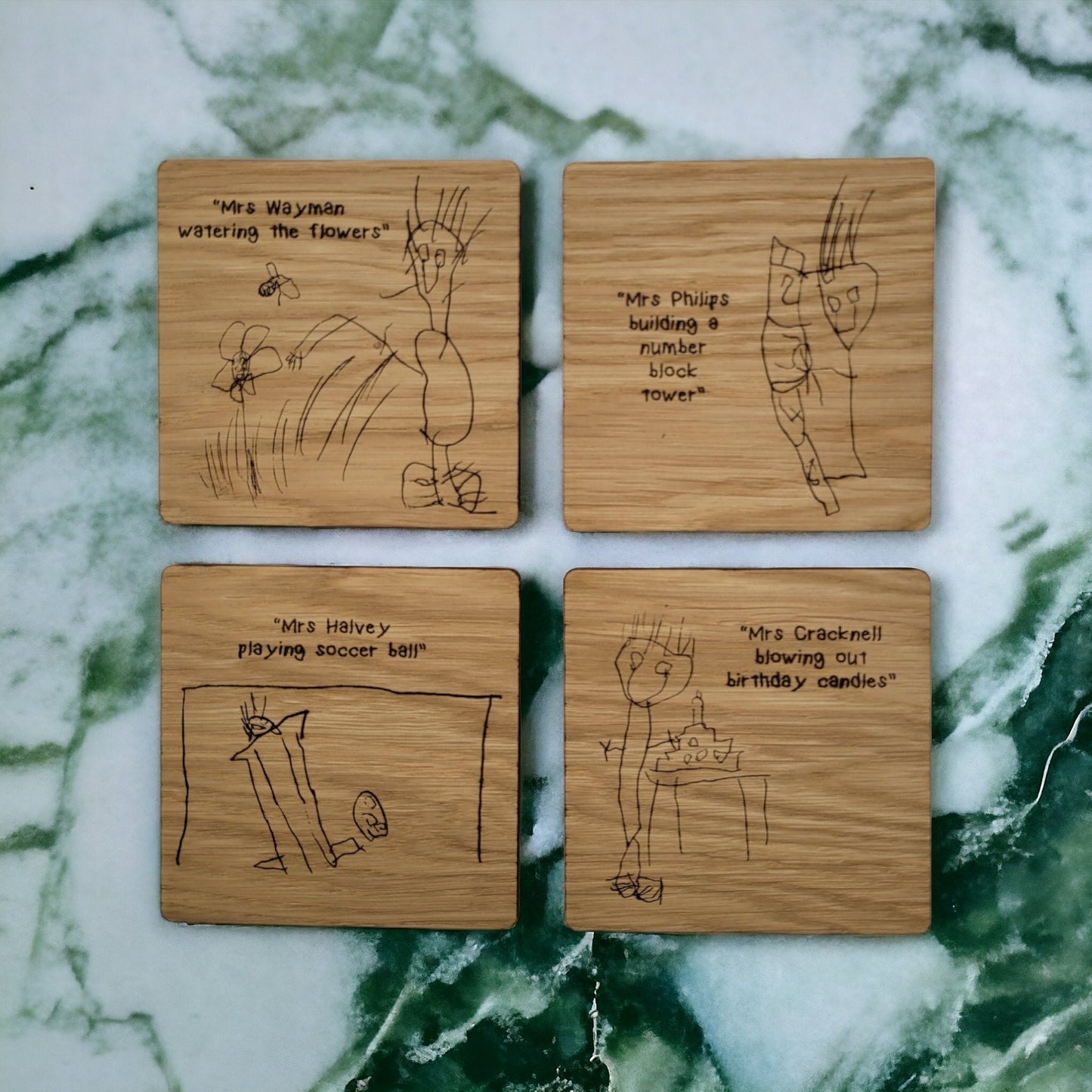 Custom Children's drawing Gift - Personalised Coaster