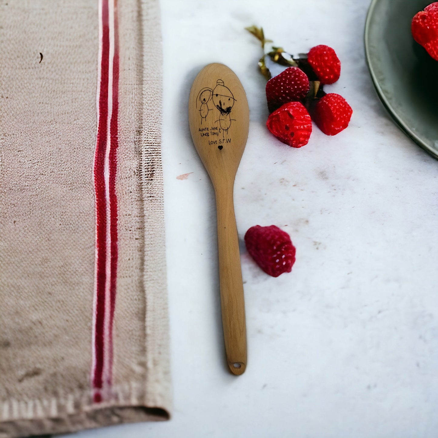 Personalised Baking Spoon, Children's Drawing