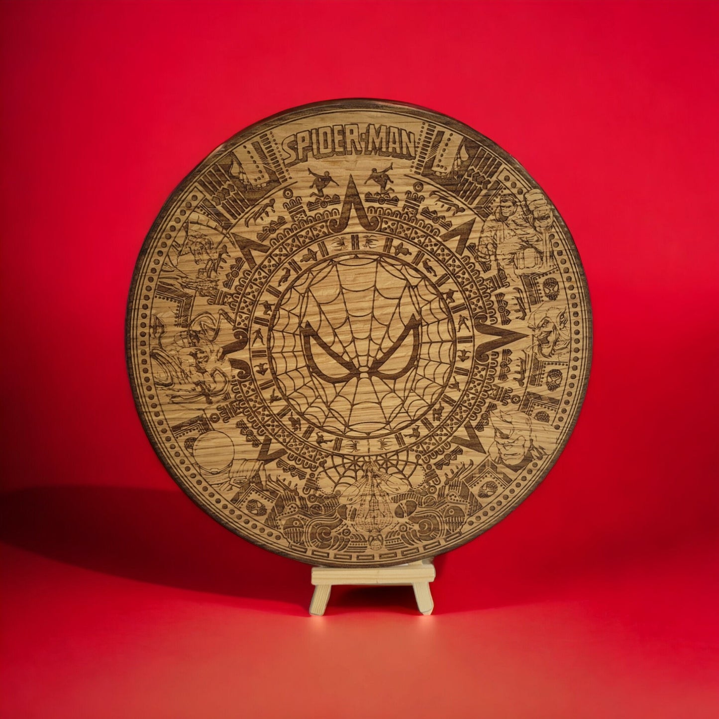Spiderman Wall Art - Aztec Calendar