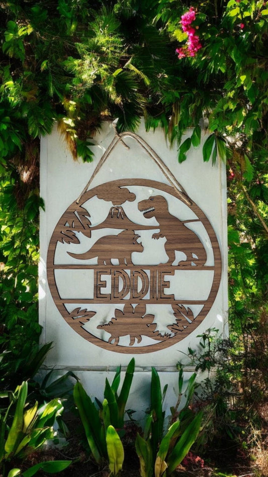 Dinosaur Bedroom Name sign