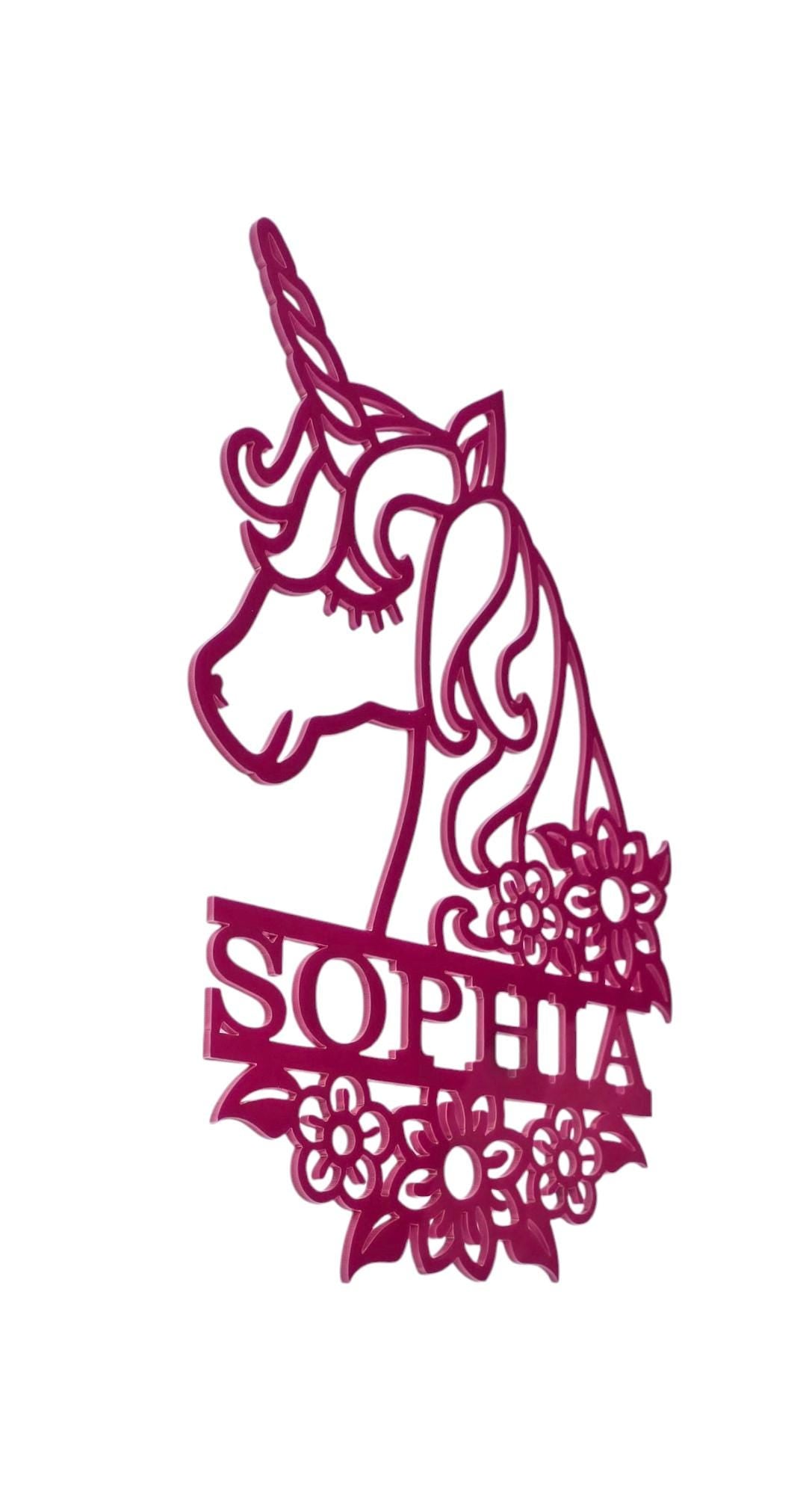 Personalised Unicorn Wall Sign#