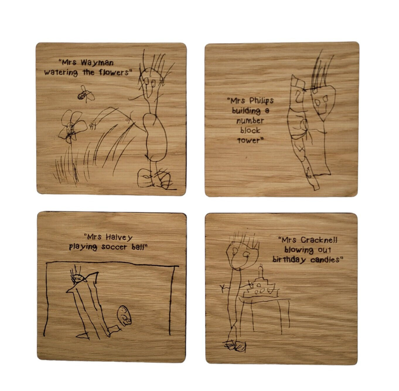 Custom Children's drawing Gift - Personalised Coaster