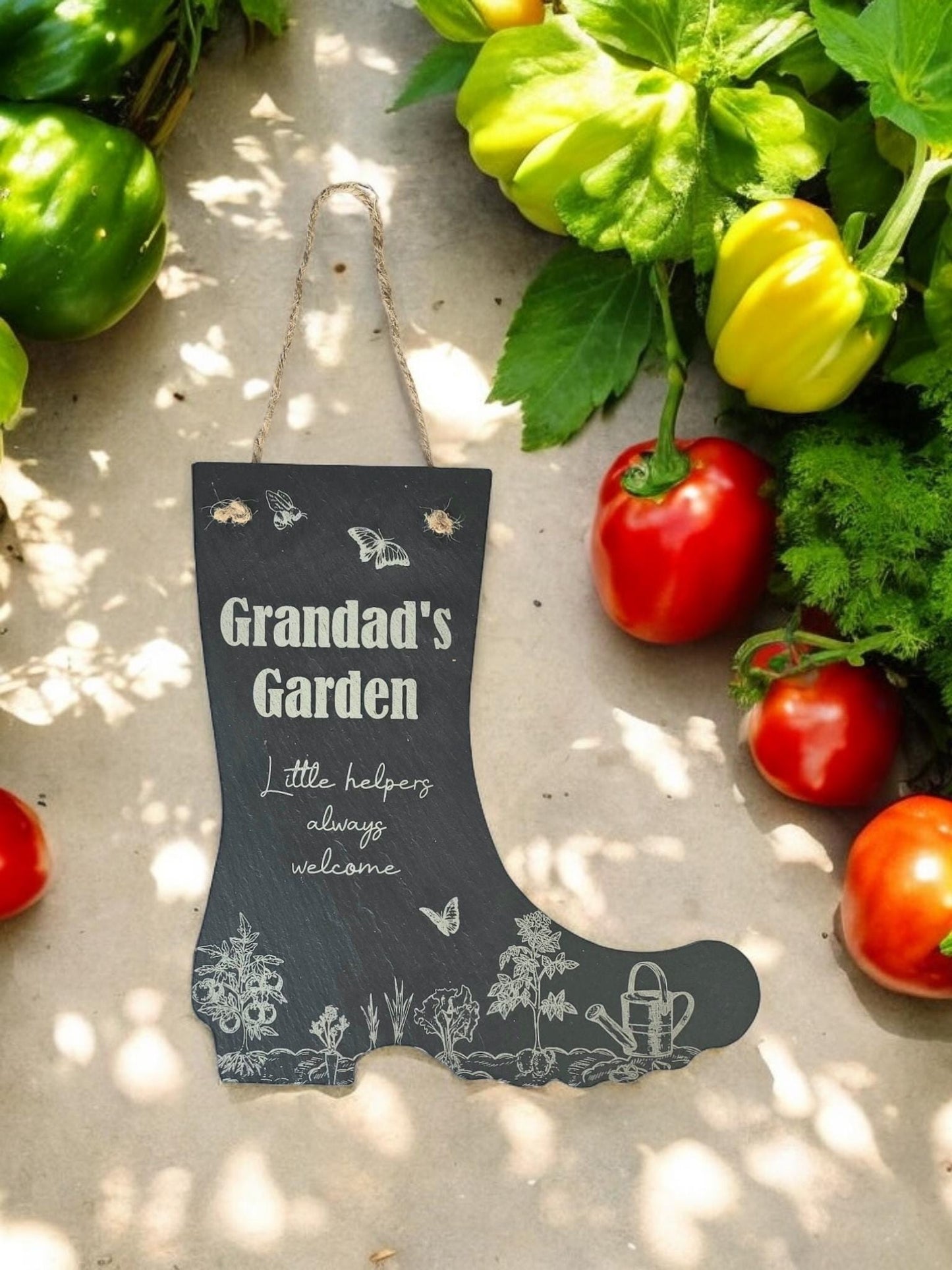 Granddad's Garden Sign, Grandma's Garden Plaque