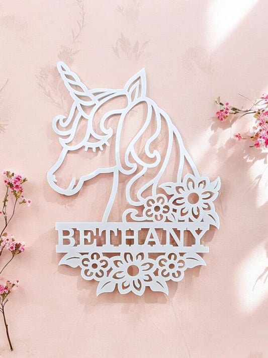 Personalised Unicorn Wall Sign#