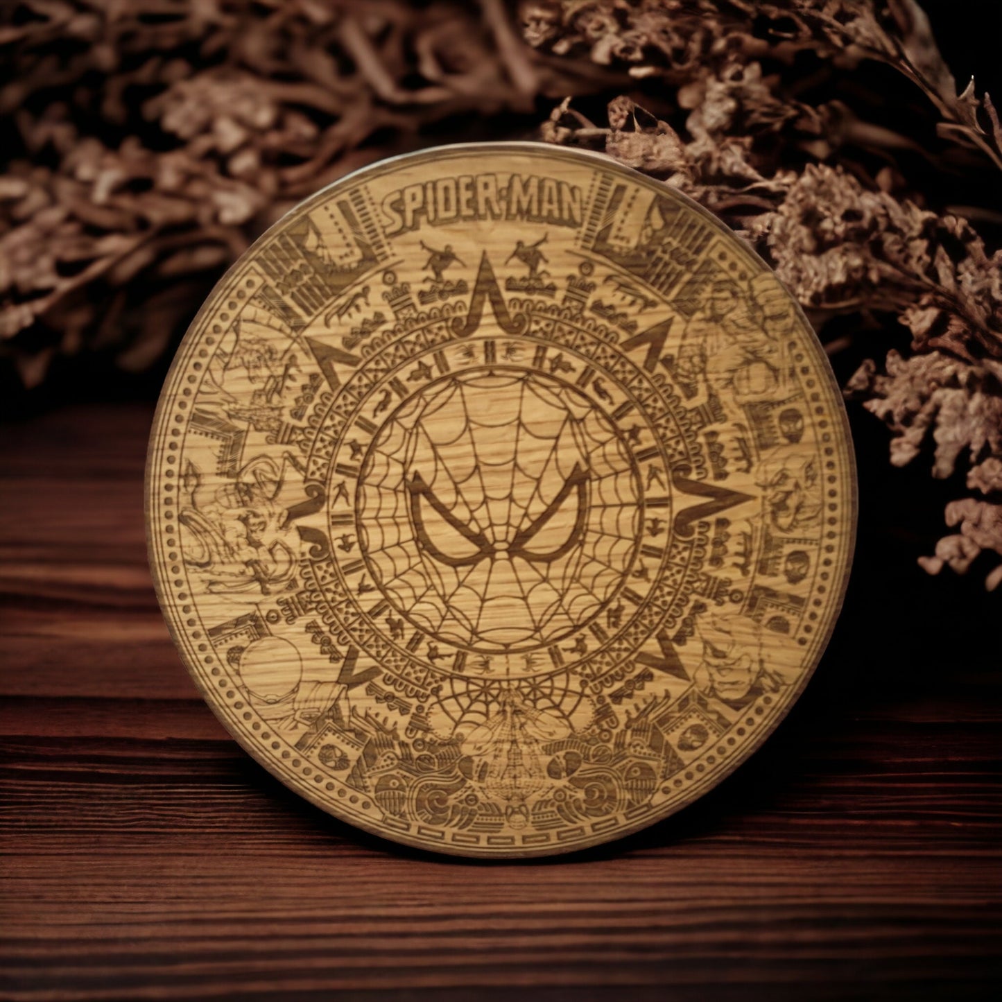 Spiderman Wall Art - Aztec Calendar