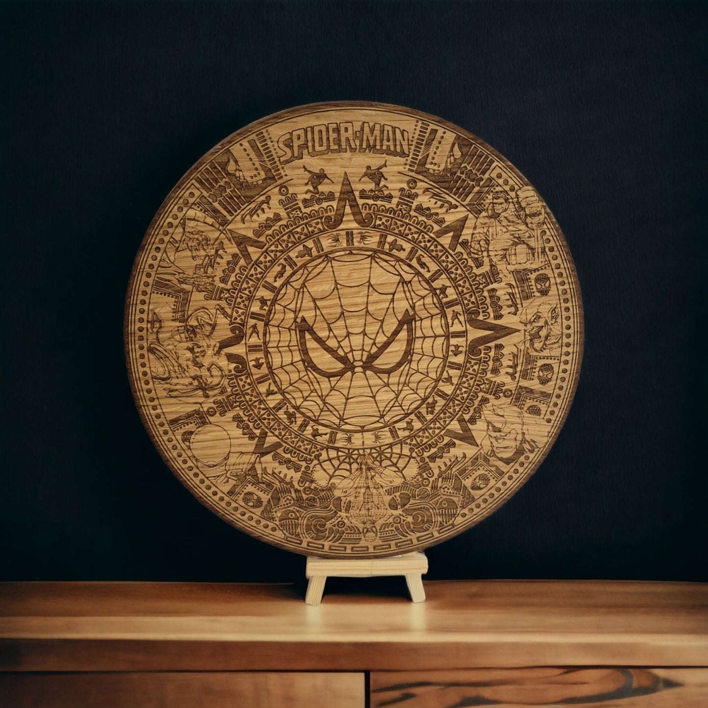 Spiderman Wall Art - Aztec Calendar