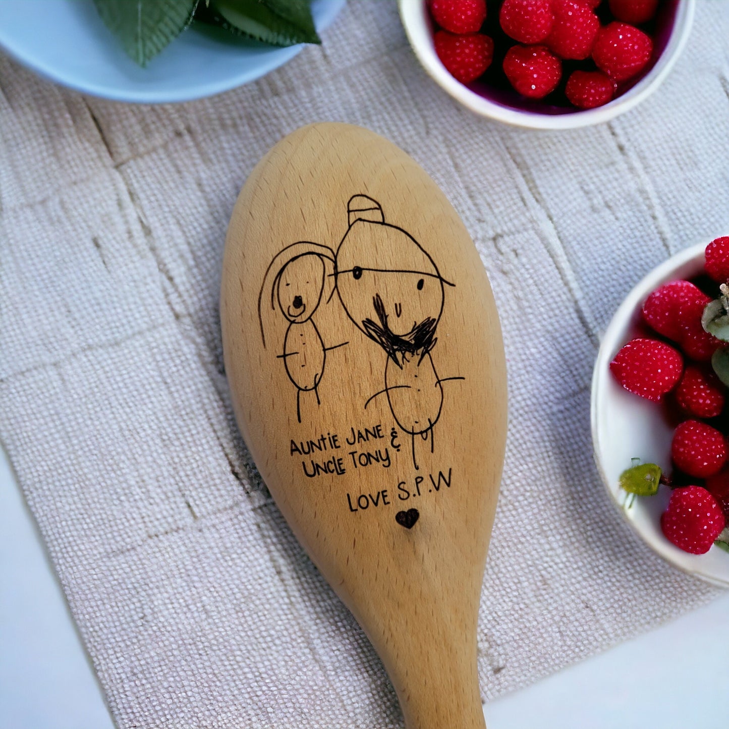 Personalised Baking Spoon, Children's Drawing
