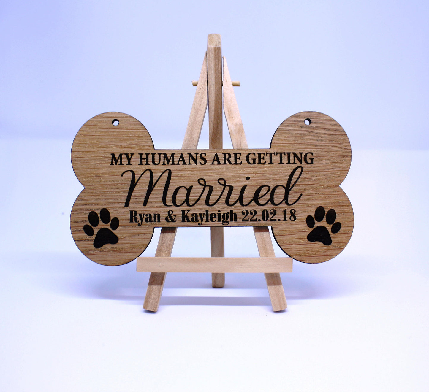 Personalised Wedding Dog Bone Sign - Photo Prop