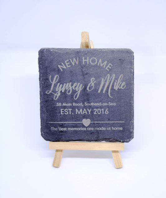 Personalised Housewarming New Home Coasters (Set of 2)
