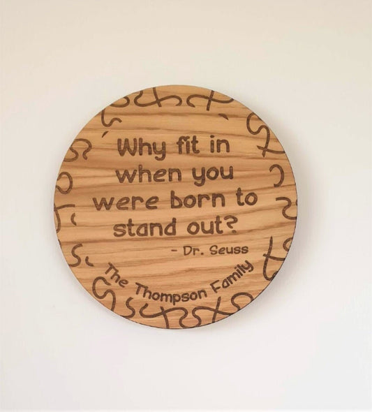 Dr Seuss Personalised Family Plaque