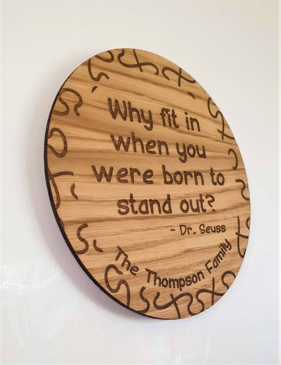 Dr Seuss Personalised Family Plaque