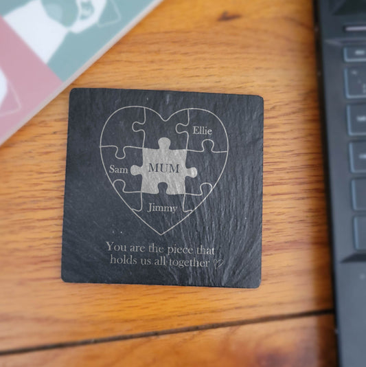 Personalised Mothers Slate Coaster
