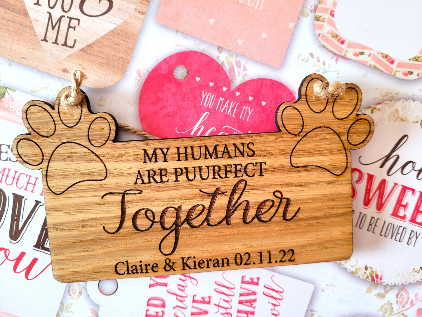 Personalised Wedding Dog Paw Sign - Photo Prop