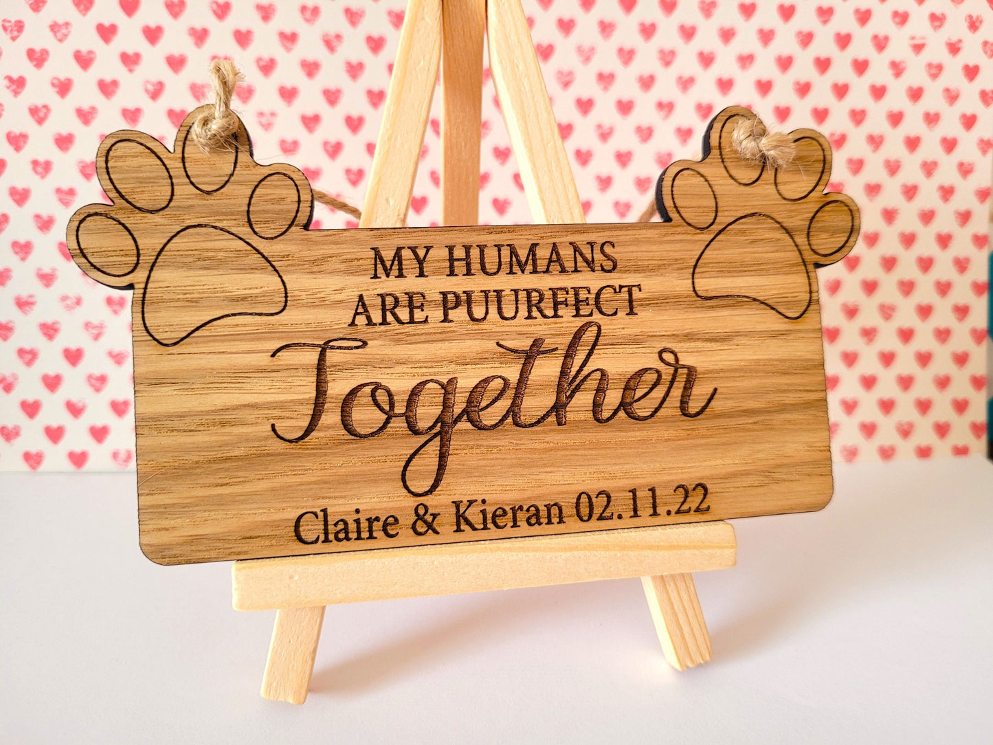 Personalised Wedding Dog Paw Sign - Photo Prop