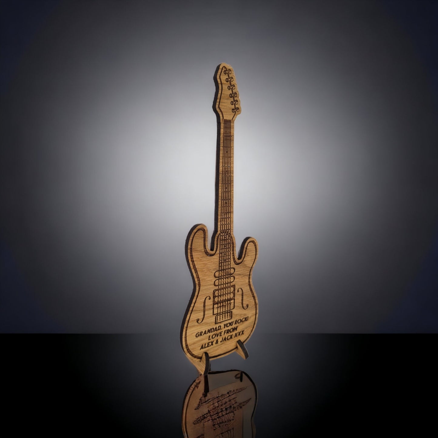 Personalised Electric Guitar Standing Plaque