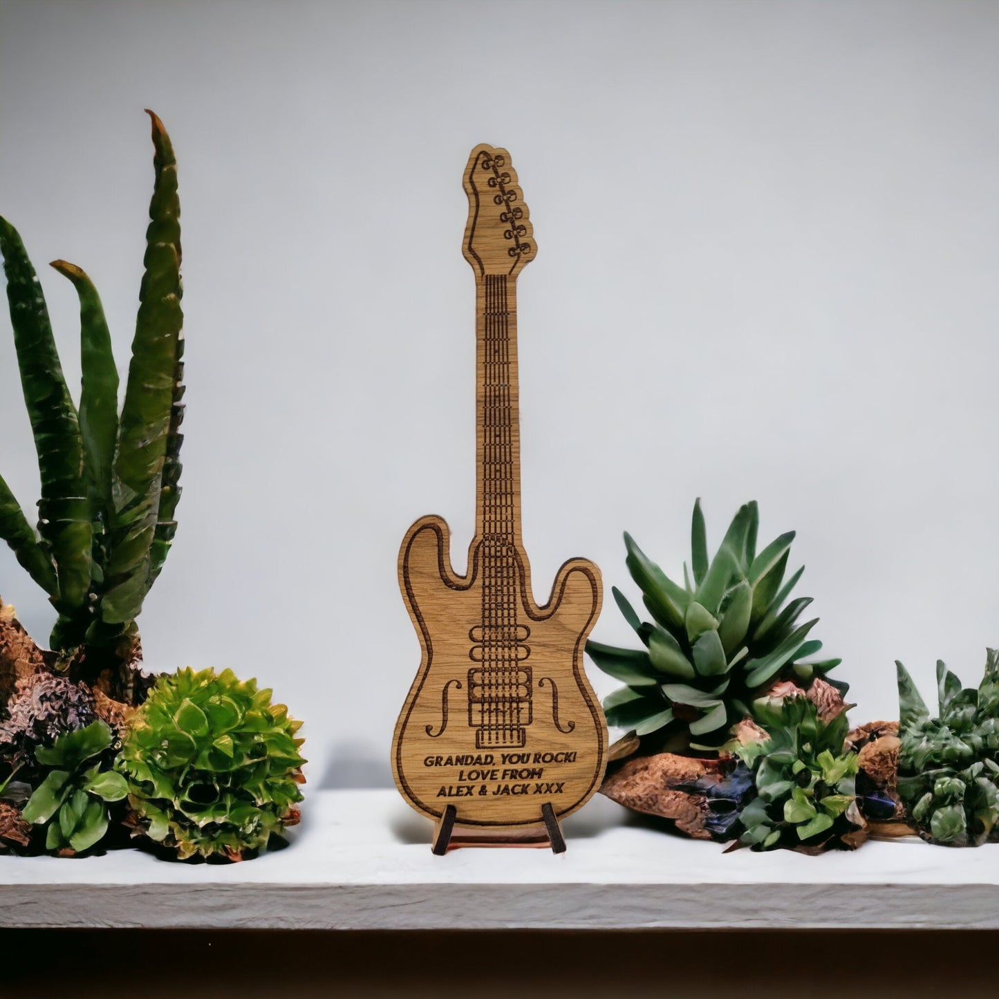 Personalised Electric Guitar Standing Plaque