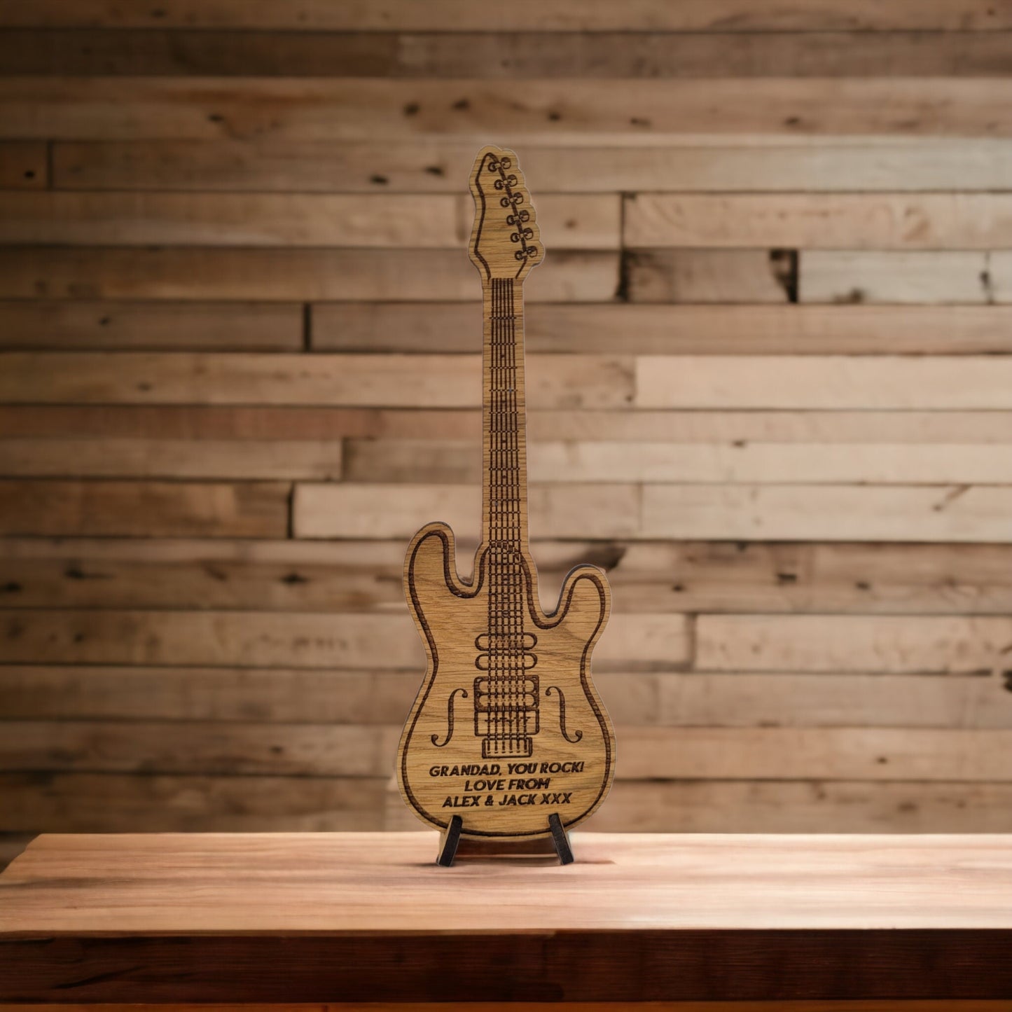 Personalised Electric Guitar Standing Plaque