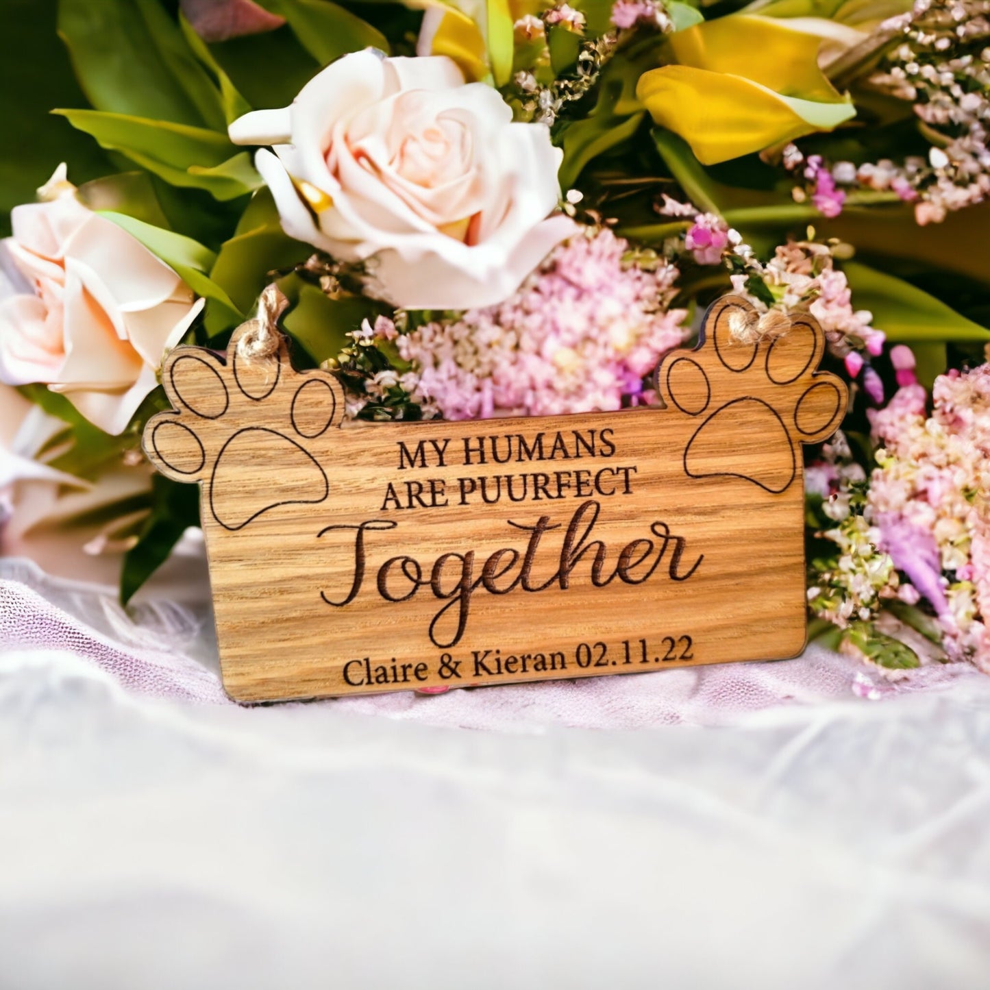 Personalised Wedding Dog Paw Sign - Photo Prop