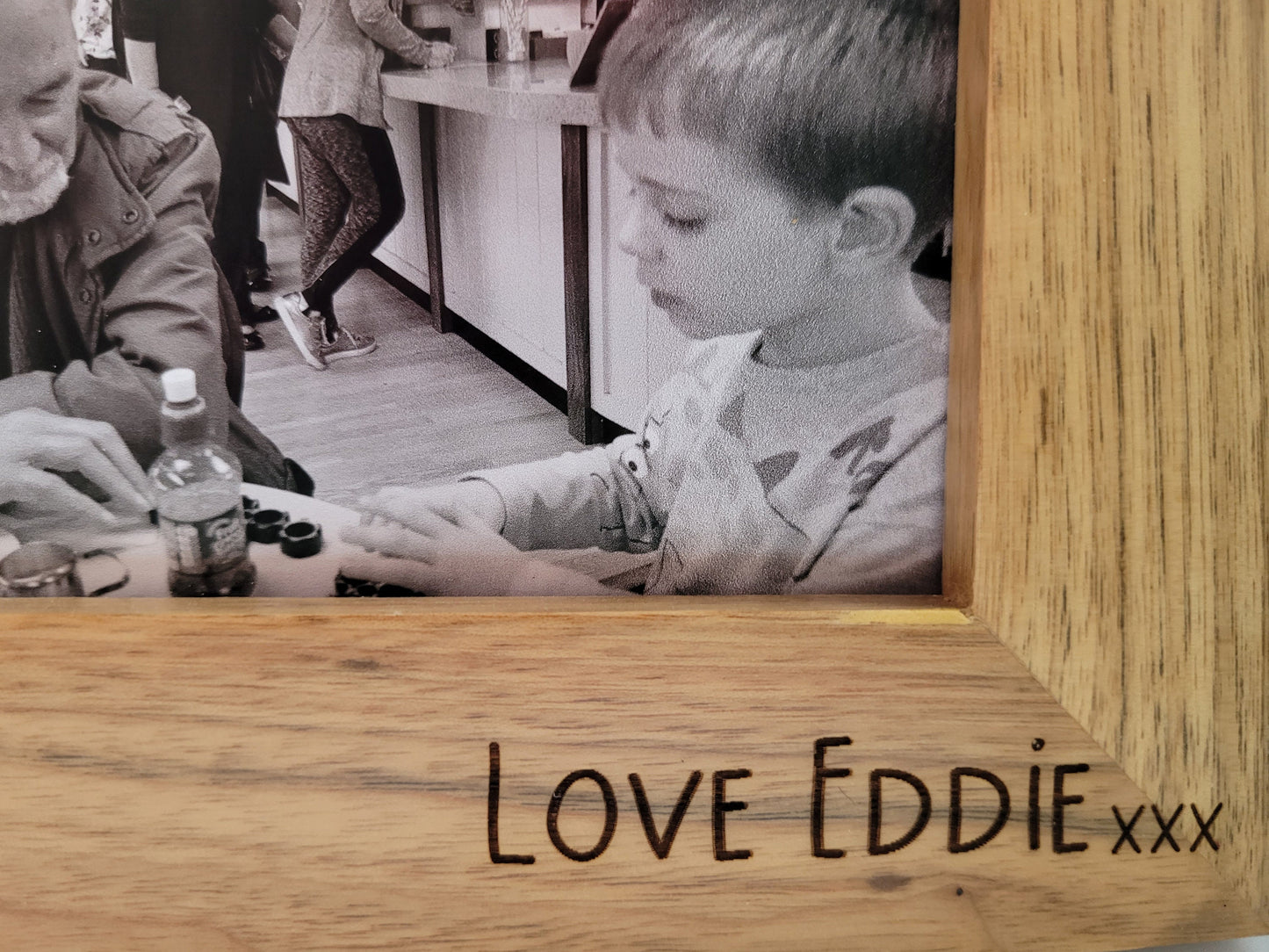 Personalised Solid Oak Photo Frame, Gift for Grandad or Grandma