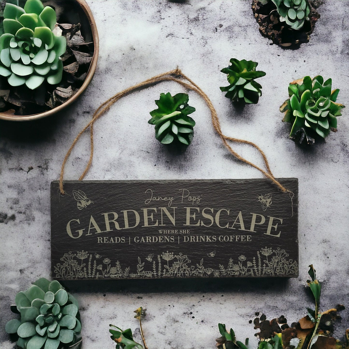 Personalised Garden Sign - Slate Gift