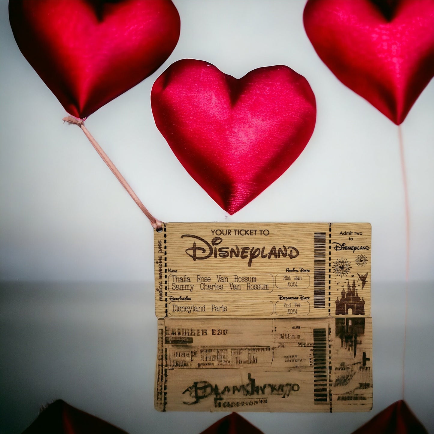 Engraved Keepsake Disney Ticket