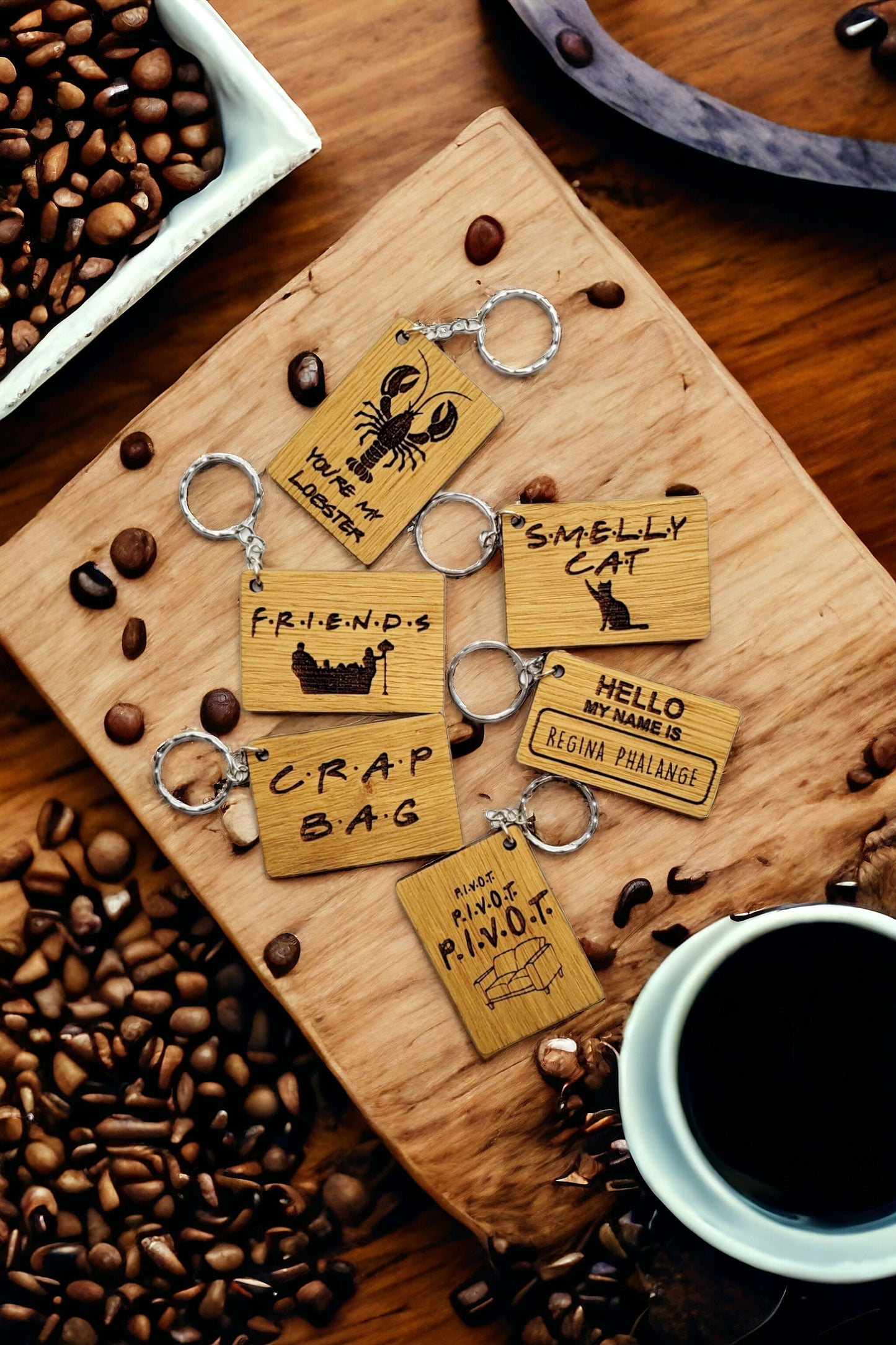 F.r.i.e.n.d.s Keyrings 6 Designs